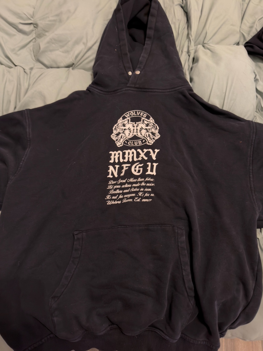 Darc Sport Black Hooded Sweatshirt with White Graphic